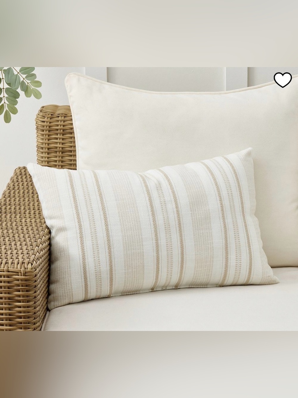 Pottery Barn Celine Striped Outdoor Performance Lumbar Pillow
